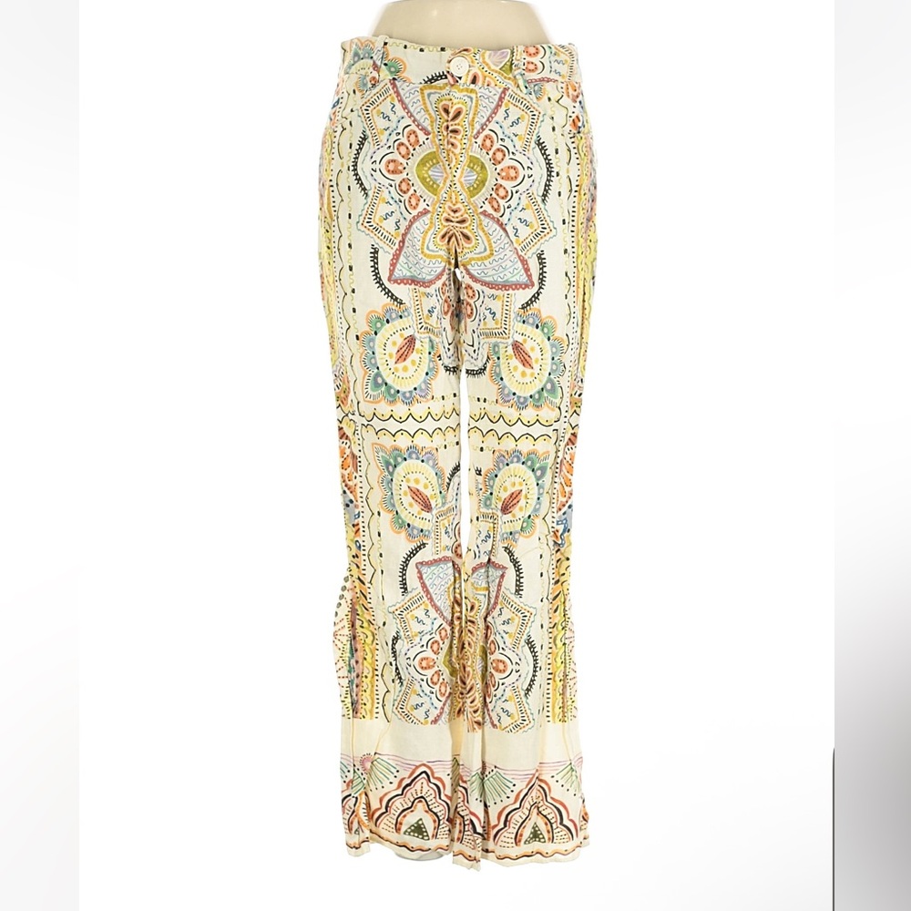 Zara Cream and Multicolor Boho pants